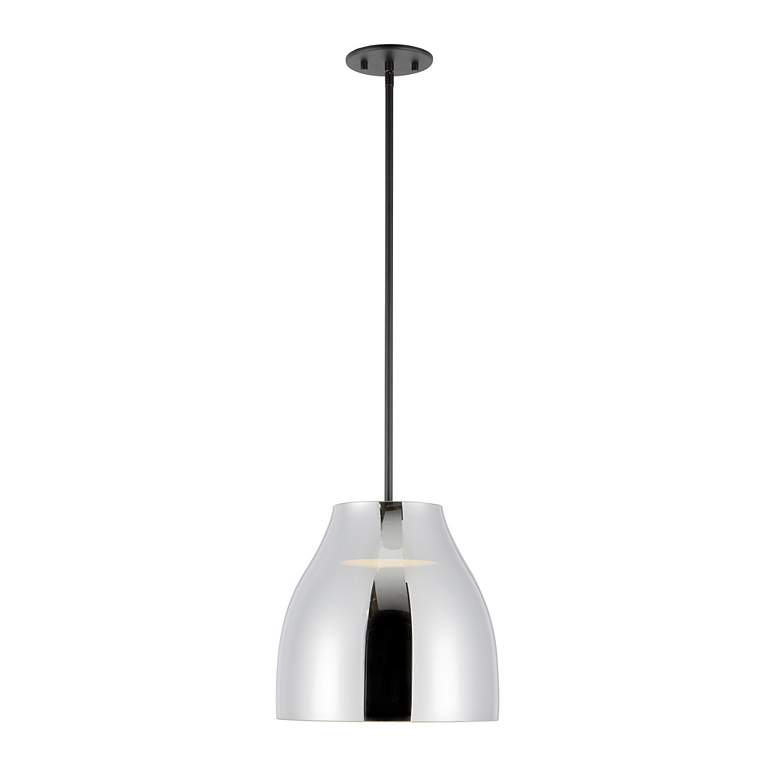 Image 3 Kuzco Trinity LED 12-in Black/Chrome Pendant more views