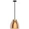 Kuzco Trinity LED 12-in Black/Copper Pendant