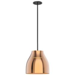 Kuzco Trinity LED 12-in Black/Copper Pendant