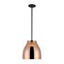 3_Kuzco Trinity LED 12-in Black/Copper Pendant more views