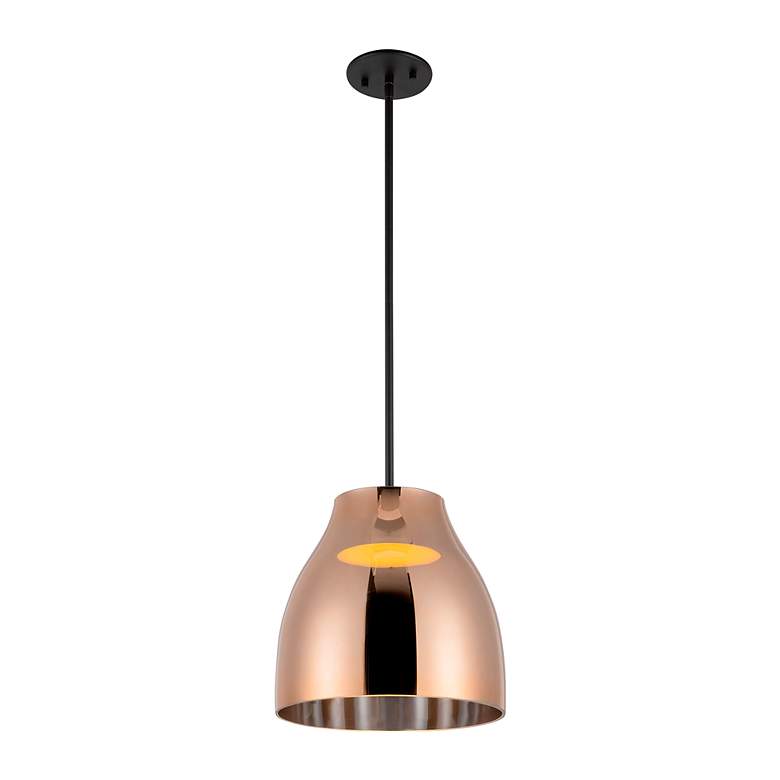 Image 5 Kuzco Trinity LED 12-in Black/Copper Pendant more views