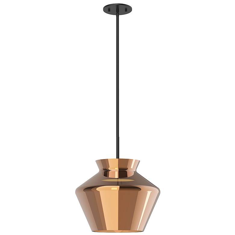 Image 1 Kuzco Trinity LED 13-in Black/Copper Pendant