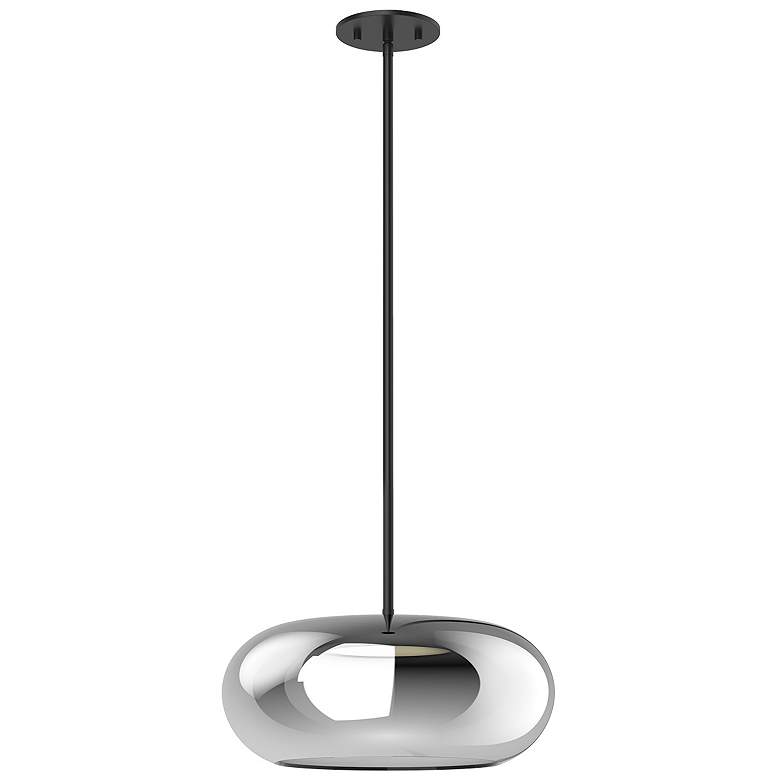 Image 1 Kuzco Trinity LED 14-in Black/Chrome Pendant