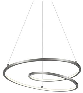 Image 2 Kuzco Twist LED 19-in Antique Silver Pendant more views