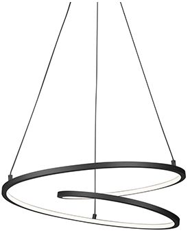 Image 2 Kuzco Twist LED 19-in Black Pendant more views