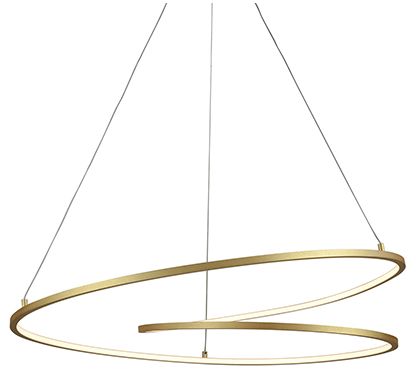 Image 2 Kuzco Twist LED 32-in Antique Brass Pendant more views