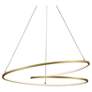 2_Kuzco Twist LED 32-in Antique Brass Pendant more views