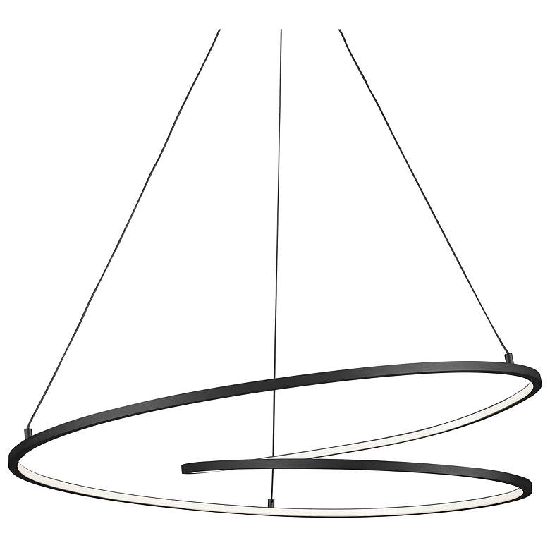 Image 1 Kuzco Twist LED 32-in Black Pendant