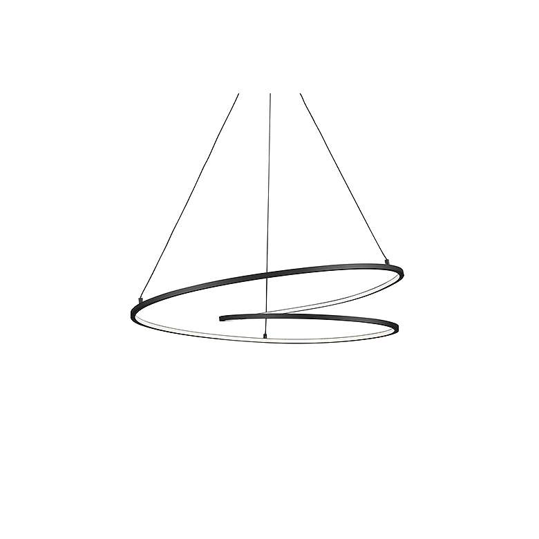 Image 2 Kuzco Twist LED 32-in Black Pendant more views