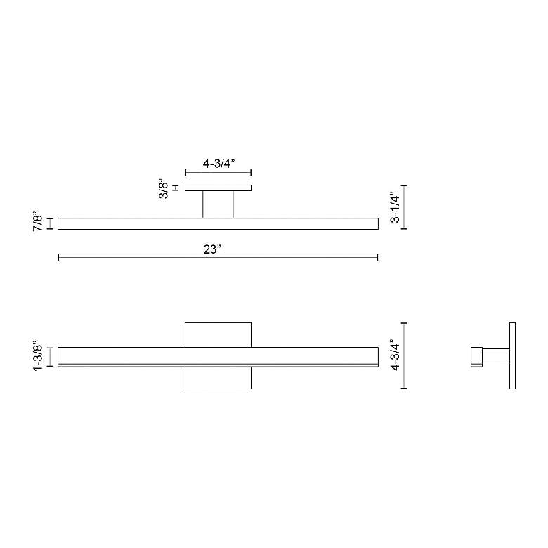 Image 2 Kuzco Vega LED 23-in Brushed Nickel Vanity Light more views