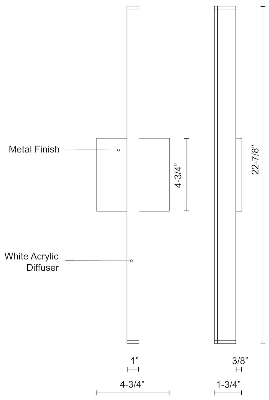 Image 4 Kuzco Vega LED 24-in White Wall Sconce more views