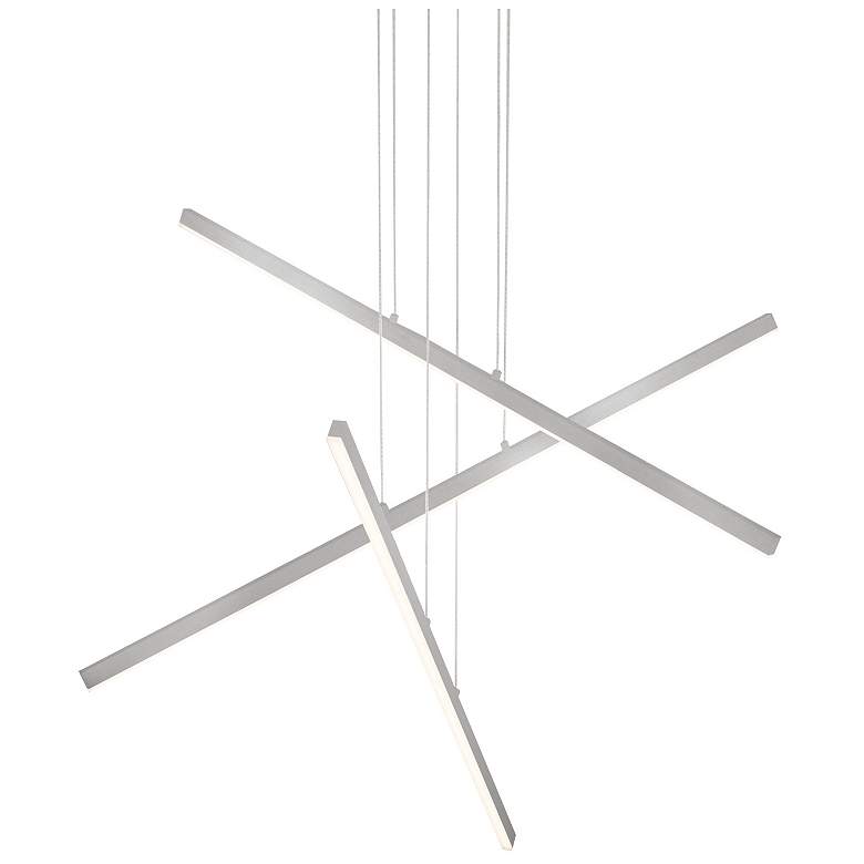 Image 1 Kuzco Vega LED 3 Head Brushed Nickel Multi-Pendant