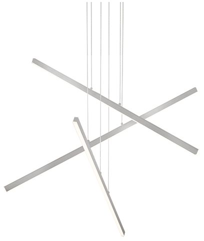 Image 2 Kuzco Vega LED 3 Head Brushed Nickel Multi-Pendant more views