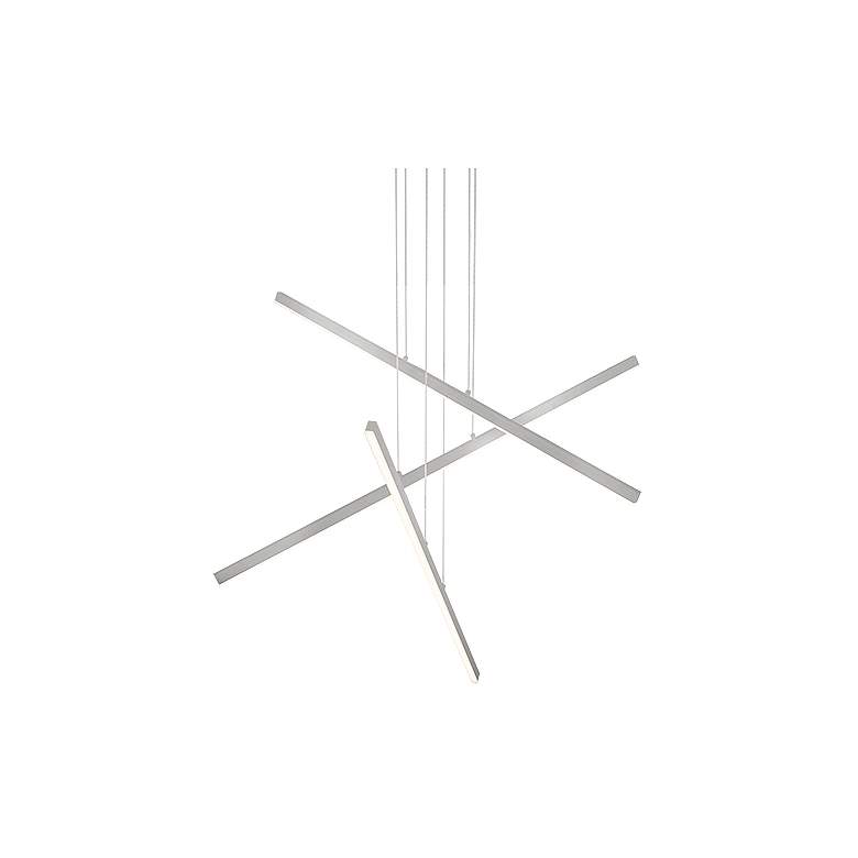 Image 2 Kuzco Vega LED 3 Head Brushed Nickel Multi-Pendant more views