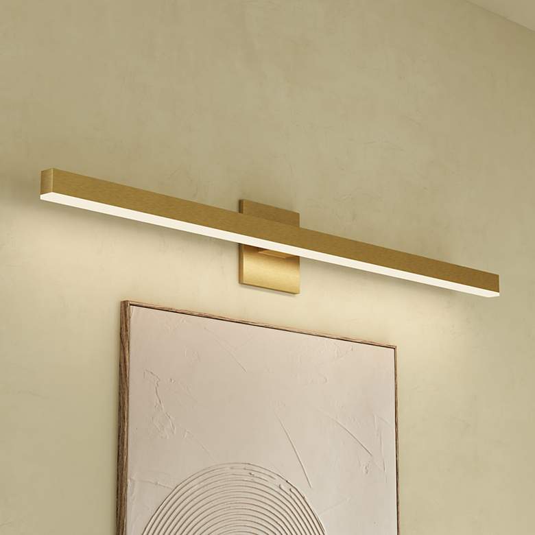 Image 1 Kuzco Vega LED 37-in Brushed Gold Vanity Light