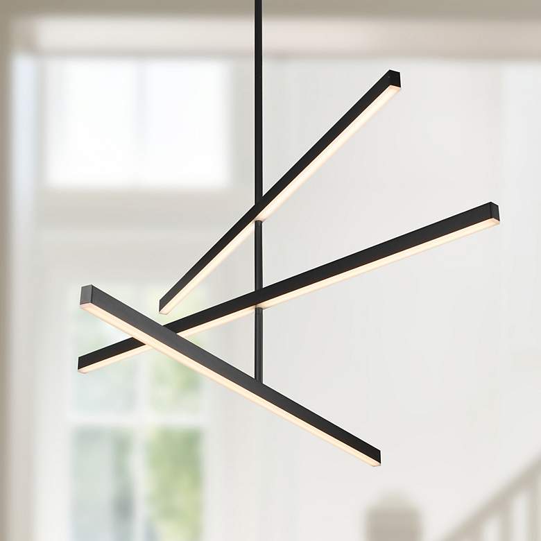 Image 1 Kuzco Vega LED 45-in Black LED Chandeliers