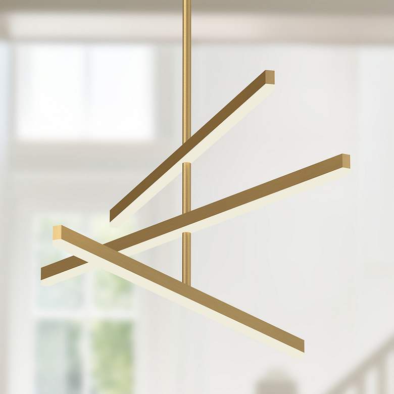 Image 1 Kuzco Vega LED 45-in Brushed Gold LED Chandeliers
