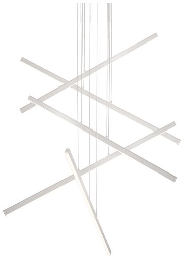 Image 2 Kuzco Vega LED 5 Head Brushed Nickel Multi-Pendant more views