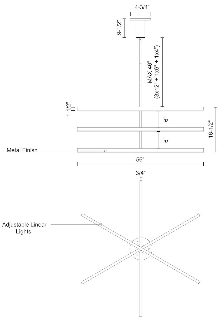 Image 3 Kuzco Vega LED 56-in Brushed Nickel LED Chandeliers more views