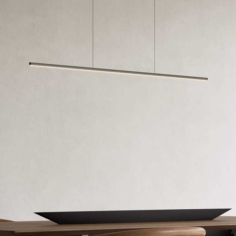 Image 1 Kuzco Vega Minor 47 1/2" Wide Modern Matte Black Linear Bar Pendant