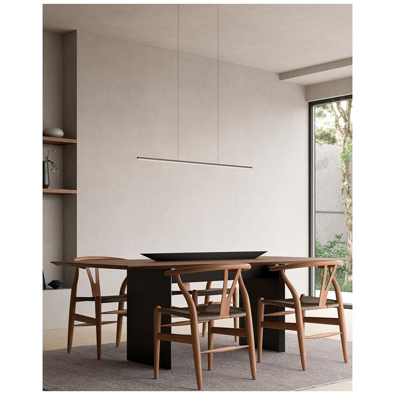 Image 2 Kuzco Vega Minor 47 1/2" Wide Modern Matte Black Linear Bar Pendant more views