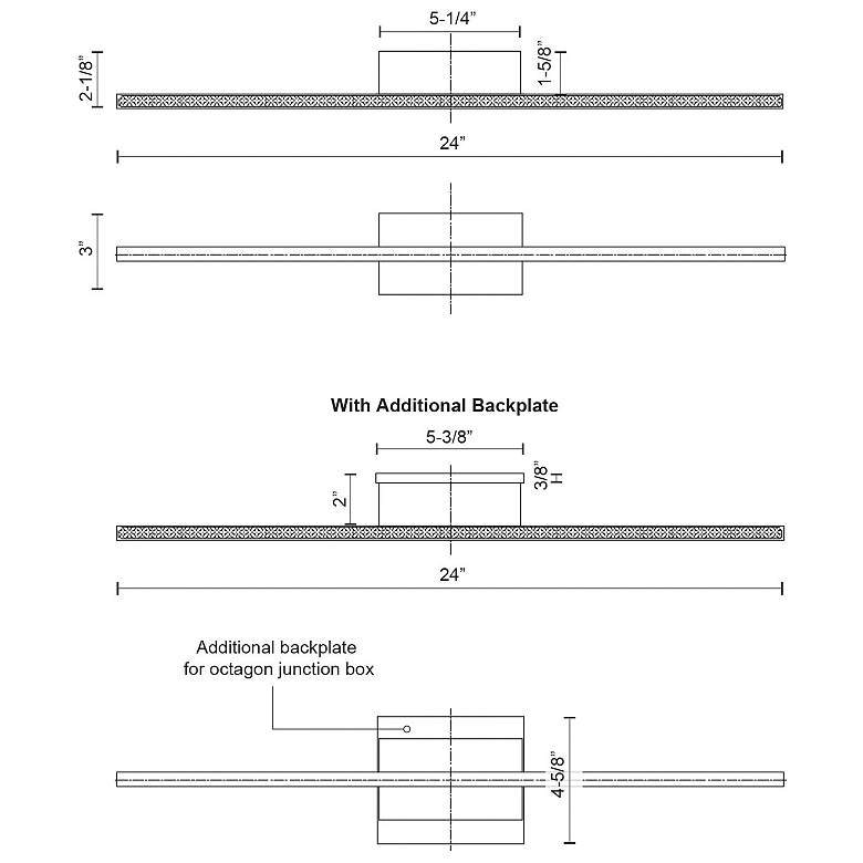Image 2 Kuzco Vega Minor LED 24-in Black Vanity Light more views