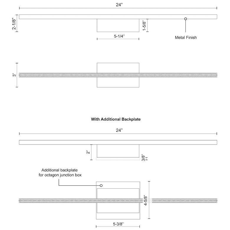 Image 2 Kuzco Vega Minor LED 24-in Brushed Gold Wall Sconce more views