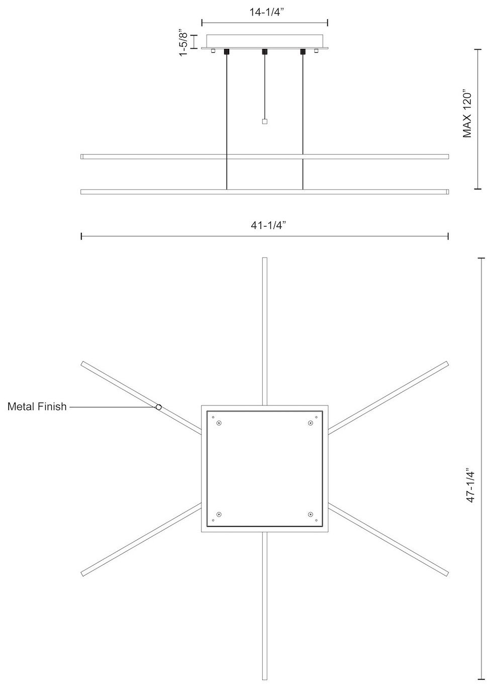 Image 3 Kuzco Vega Minor LED 3 Head Brushed Nickel Multi-Pendant more views