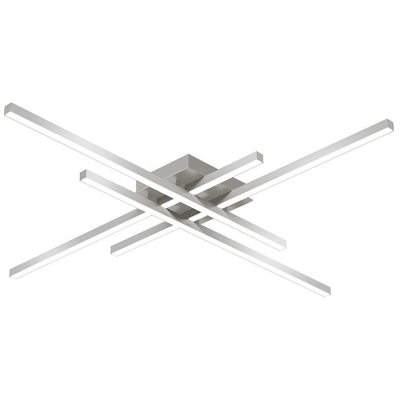 Image 1 Kuzco Vega Minor LED 32-in Brushed Nickel Flush Mount