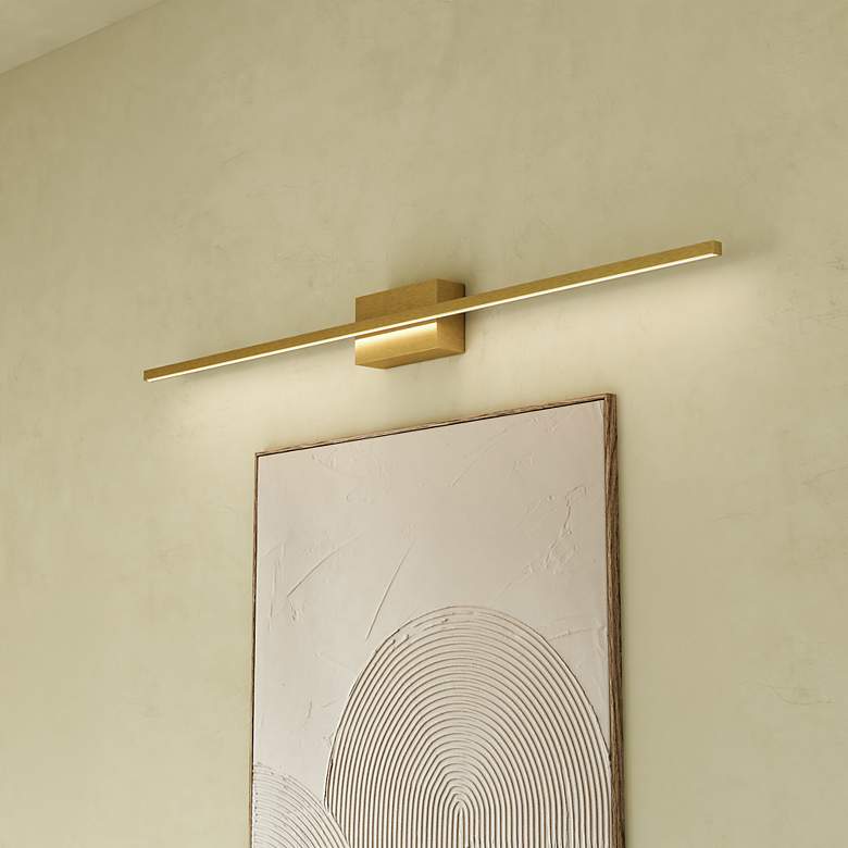 Image 1 Kuzco Vega Minor LED 36-in Brushed Gold Vanity Light