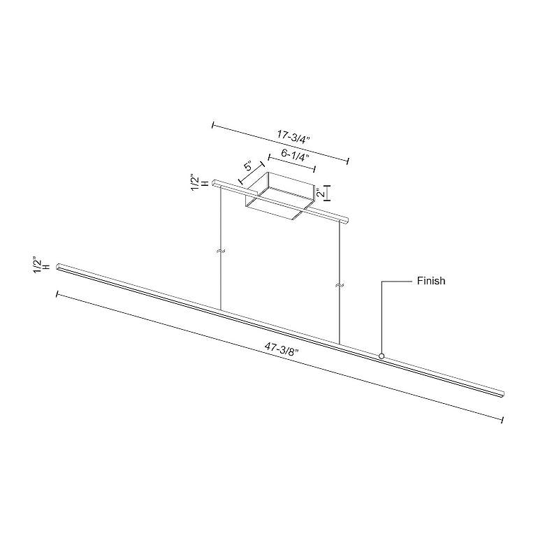 Image 4 Kuzco Vega Minor LED 48-in Black Linear Pendant more views