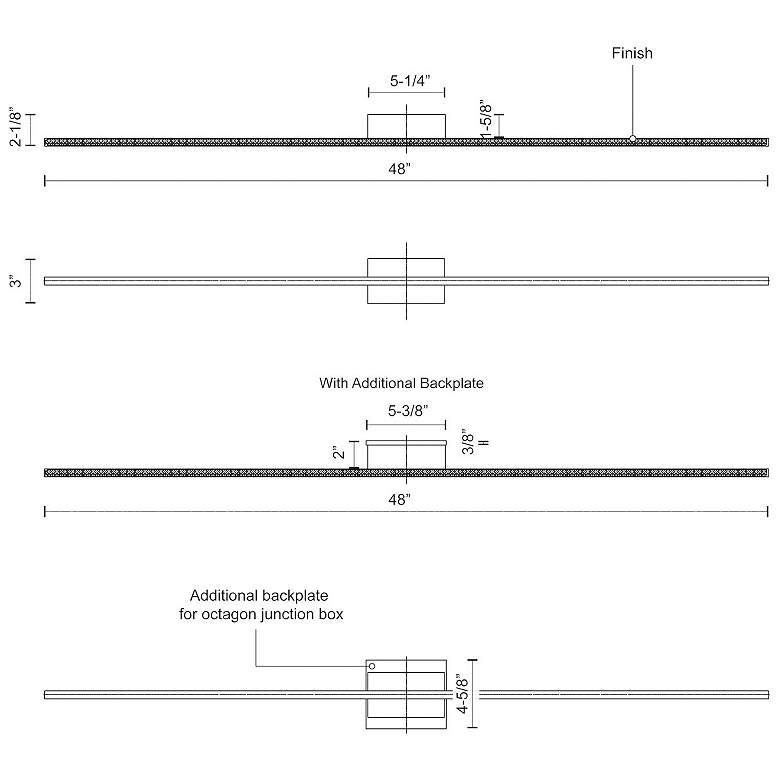 Image 3 Kuzco Vega Minor LED 48-in Black Vanity Light more views