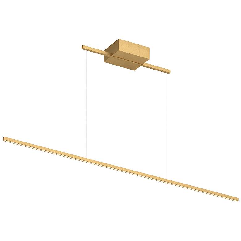 Image 1 Kuzco Vega Minor LED 48-in Brushed Gold Linear Pendant