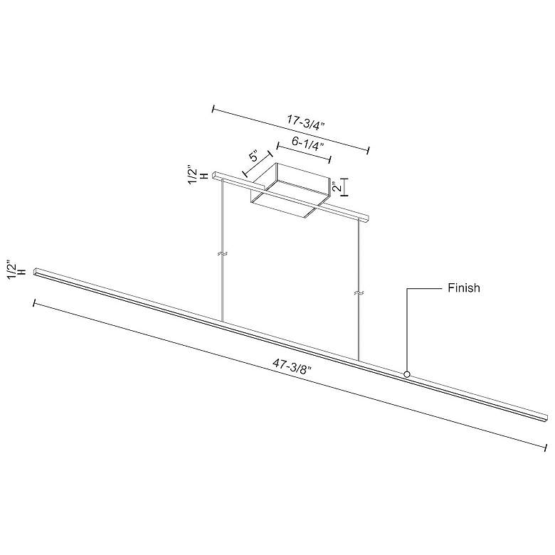 Image 3 Kuzco Vega Minor LED 48-in Brushed Nickel Linear Pendant more views