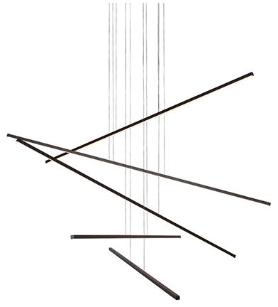 Image 2 Kuzco Vega Minor LED 5 Head Black Multi-Pendant more views