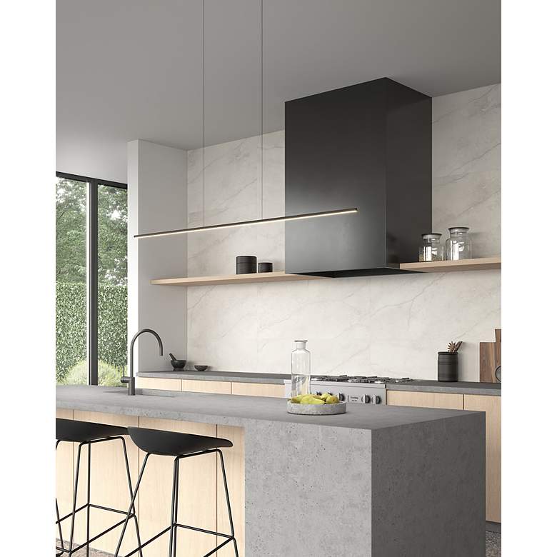 Image 3 Kuzco Vega Minor LED 60-in Black Linear Pendant more views