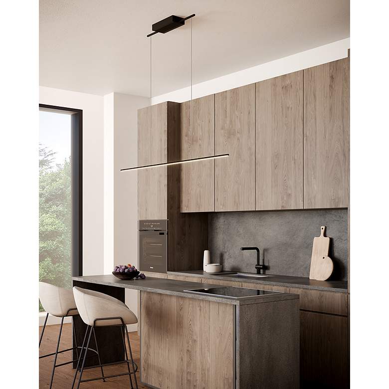 Image 4 Kuzco Vega Minor LED 60-in Black Linear Pendant more views
