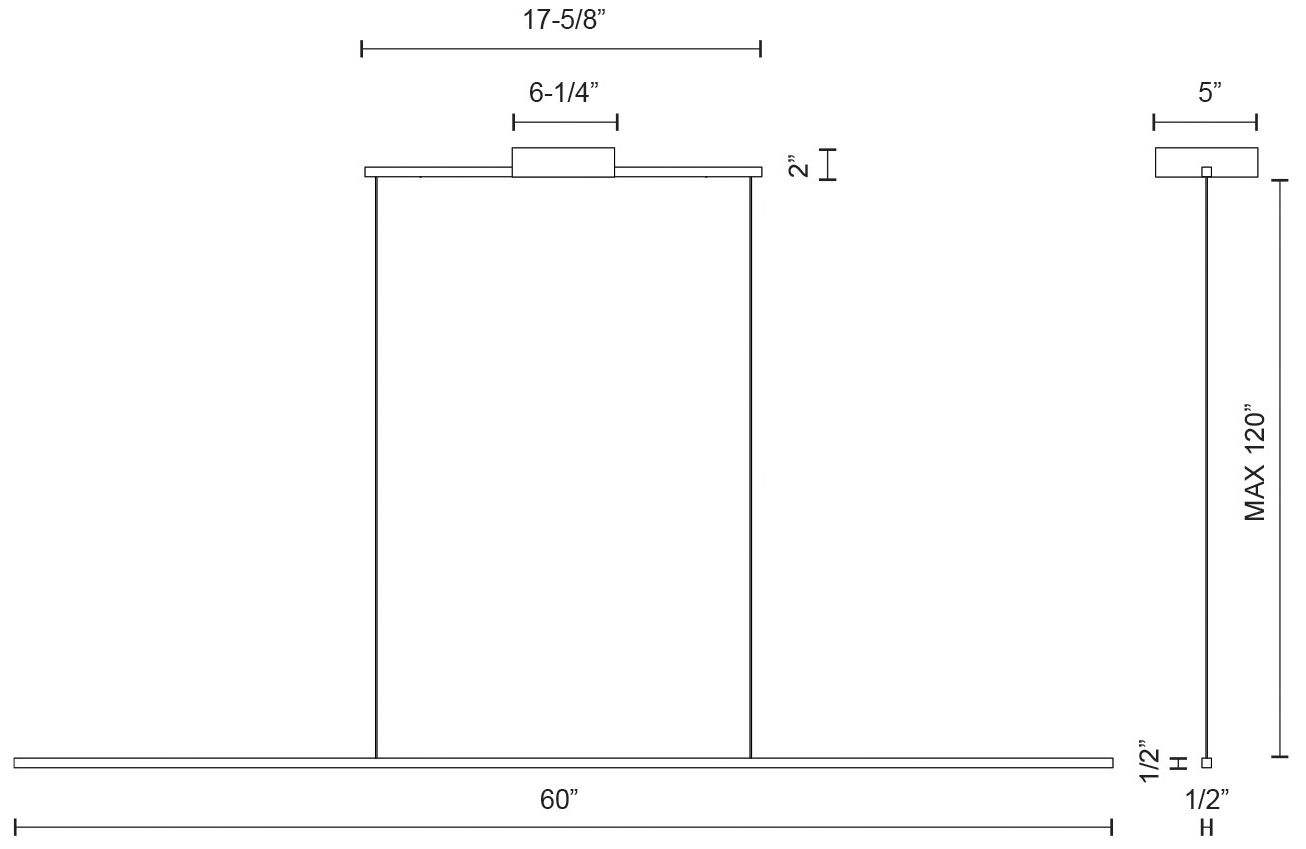 Image 3 Kuzco Vega Minor LED 60-in White Linear Pendant more views