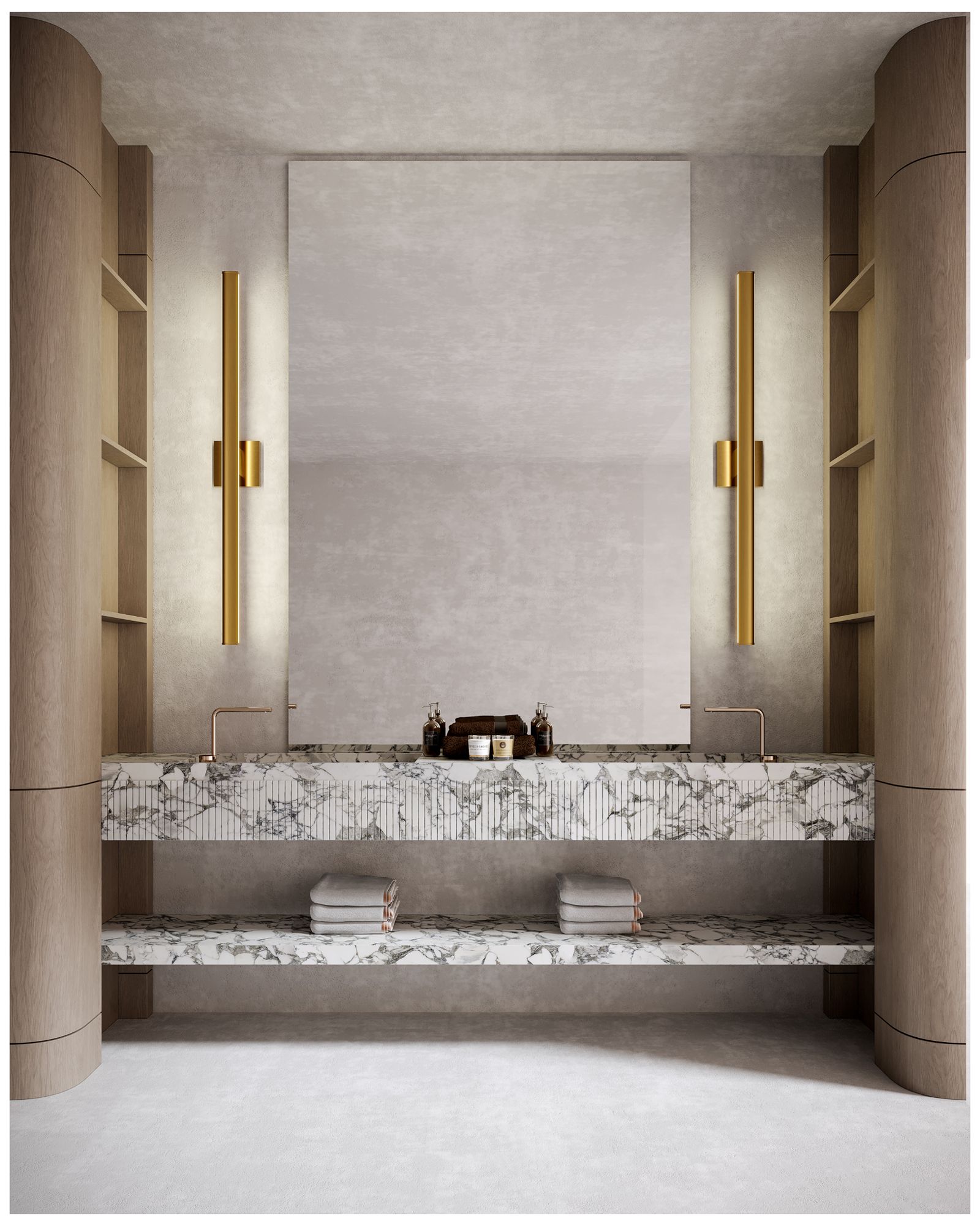 Image 3 Kuzco Vera LED 53-in Brushed Gold Vanity Light more views