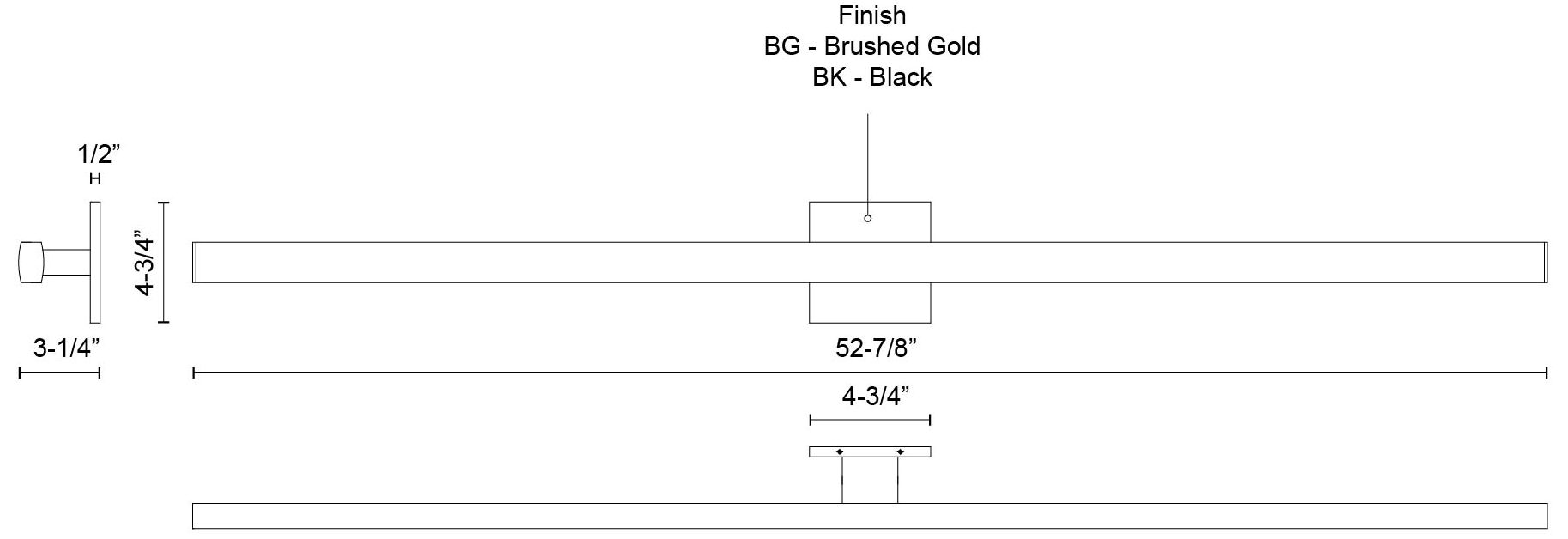 Image 6 Kuzco Vera LED 53-in Brushed Gold Vanity Light more views