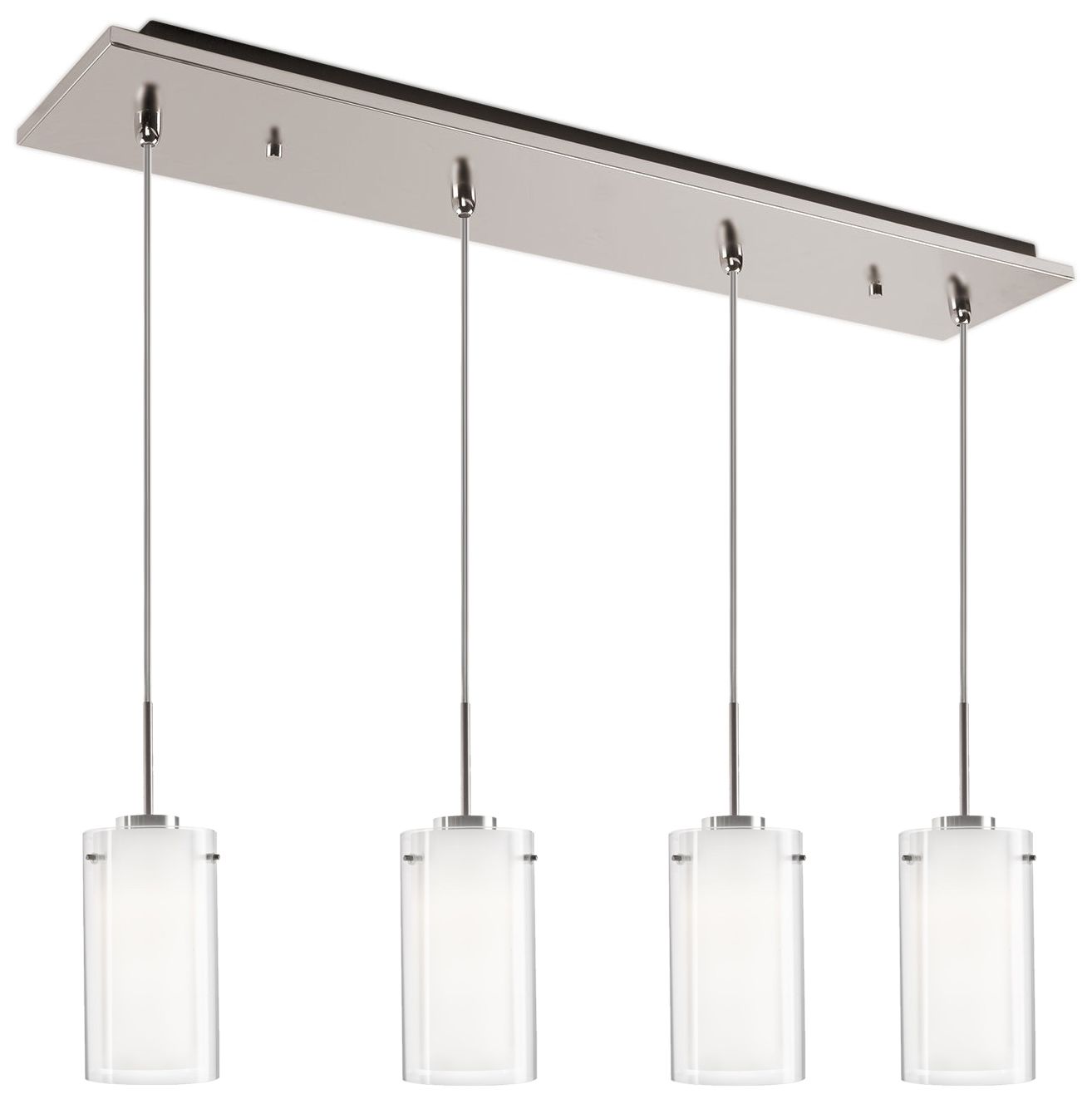 Kuzco Verona 25-in Brushed Nickel 4-Light Multi Pendant