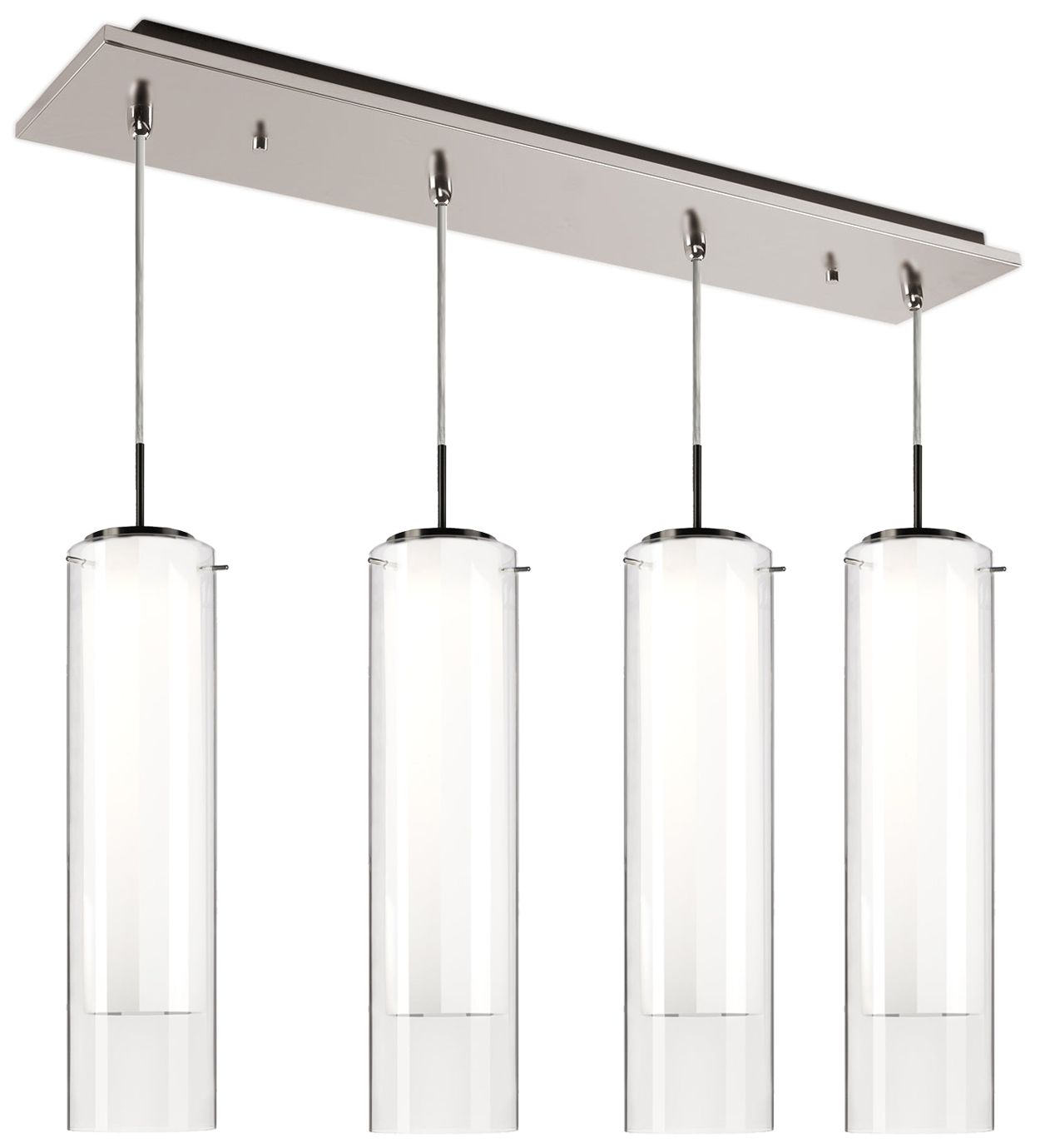 Kuzco Verona 25-in Brushed Nickel 4-Light Multi Pendant