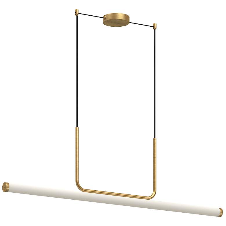 Image 1 Kuzco Vesper LED 48-in Brushed Gold Linear Pendant