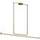 Kuzco Vesper LED 48-in Brushed Gold Linear Pendant