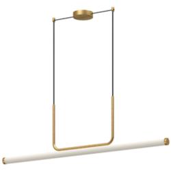 Kuzco Vesper LED 48-in Brushed Gold Linear Pendant