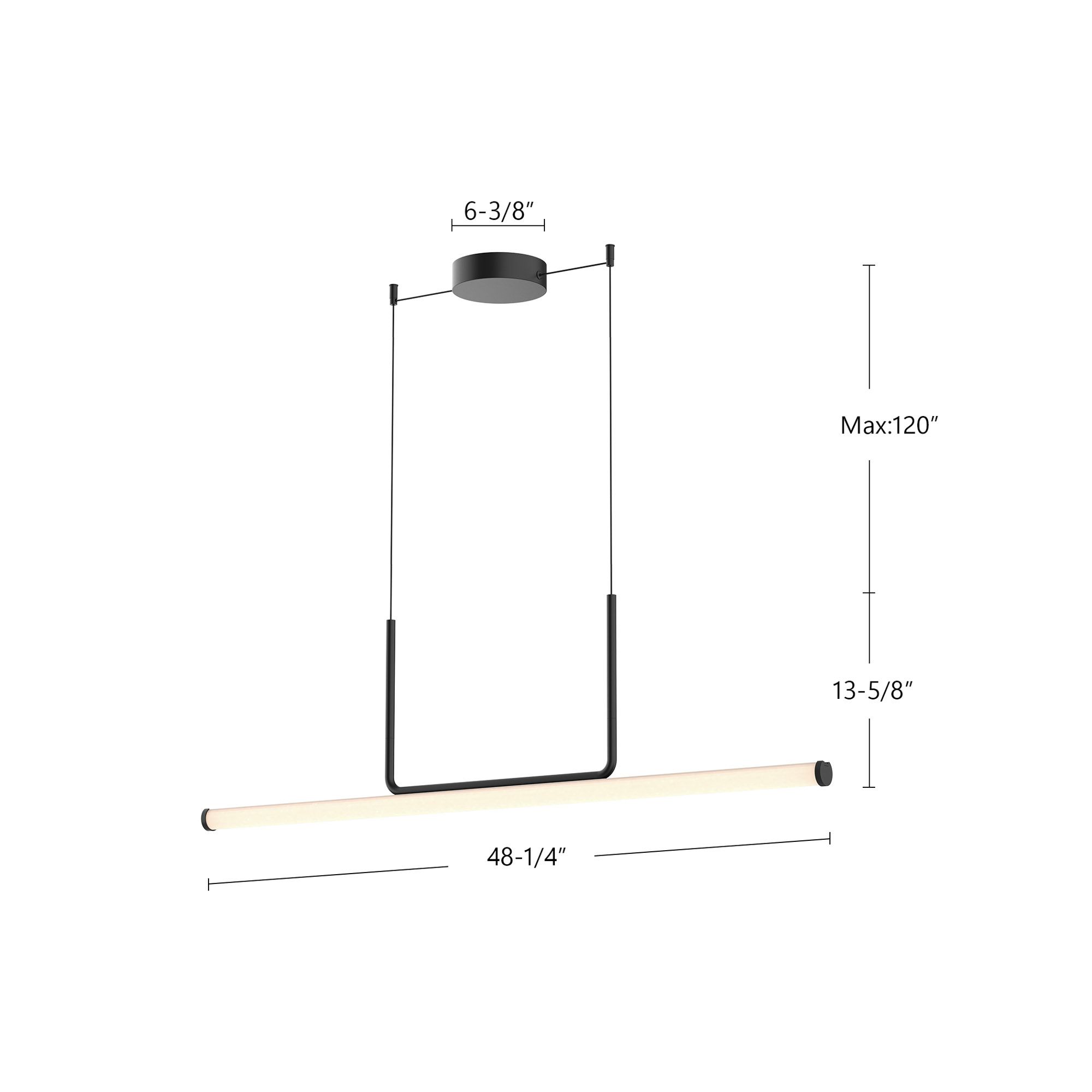 Image 7 Kuzco Vesper LED 48-in Brushed Gold Linear Pendant more views