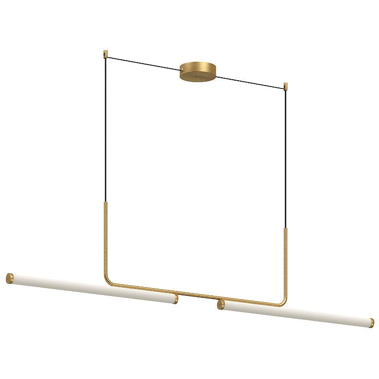 Image 1 Kuzco Vesper LED 73-in Brushed Gold Linear Pendant