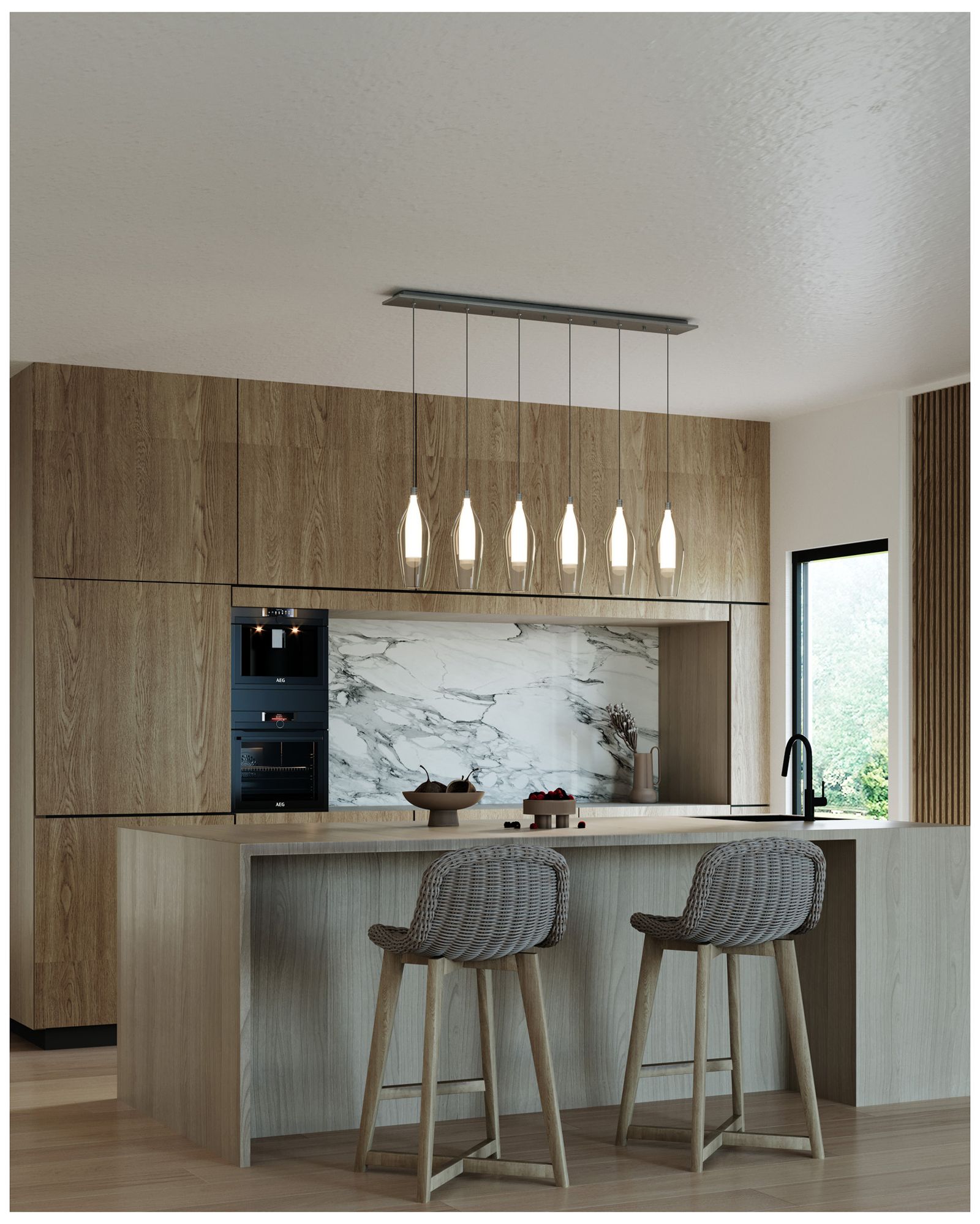 Image 2 Kuzco Victoria 42-in Chrome 6-Light Multi Pendant more views