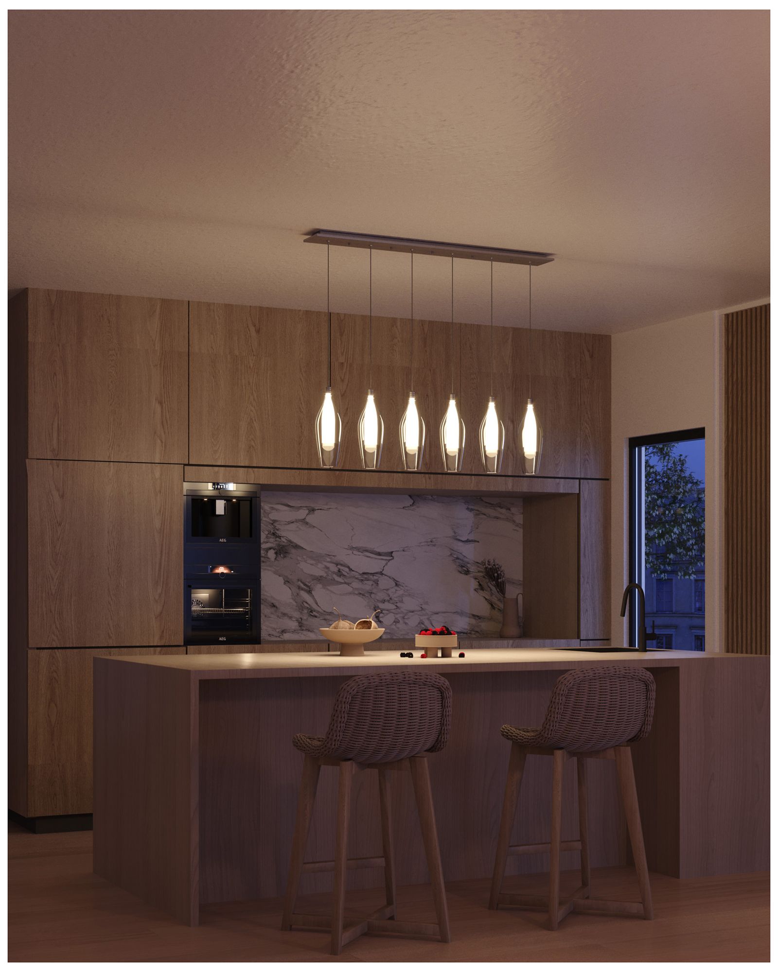 Image 3 Kuzco Victoria 42-in Chrome 6-Light Multi Pendant more views