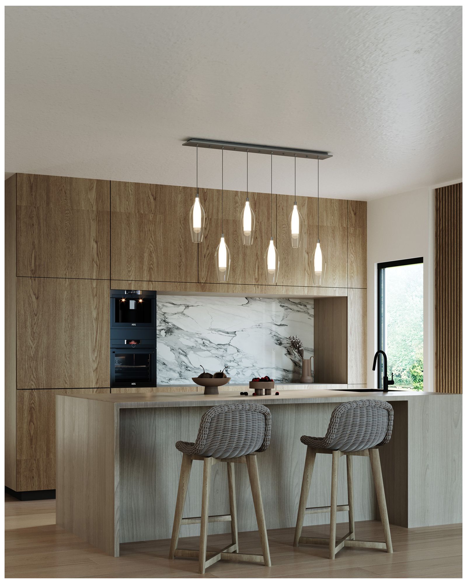 Image 4 Kuzco Victoria 42-in Chrome 6-Light Multi Pendant more views